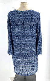 Blue And White Tunic Top Size Small - TheRealThreads